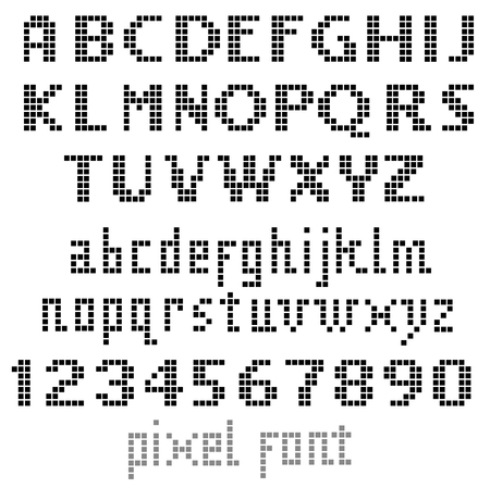 Pixel font, set of lettersのイラスト素材