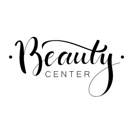Beautiful hand drawn inscription for Beauty salon, brochure or logo. Used modern hand drawn letteringのイラスト素材