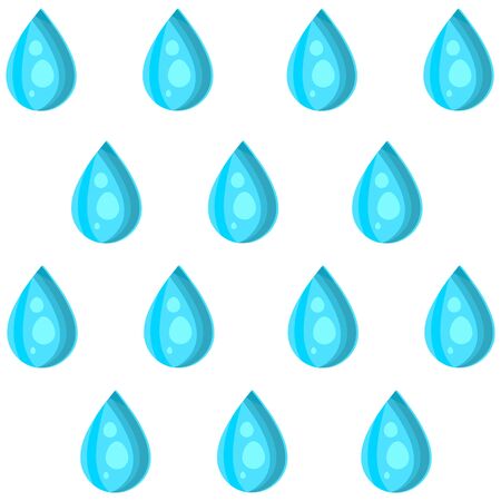 Blue rain drops. Vector illustration in cartoon style, for icons, games, books, postcards and others.のイラスト素材
