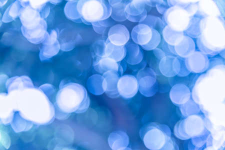Blue bokeh background from nature, blue bokeh abstractの写真素材