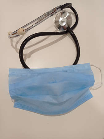 Medical mask and phonendoscopeの写真素材