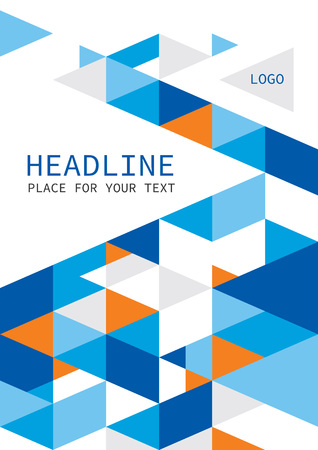 Brochure cover template vector. Presentation abstract geometric background for poster. Layout in A4 sizeのイラスト素材
