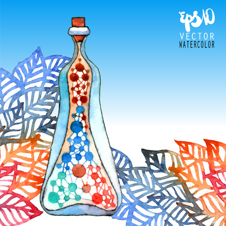 Watercolor holiday card in vector formatのイラスト素材