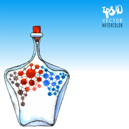 Watercolor holiday card in vector formatのイラスト素材