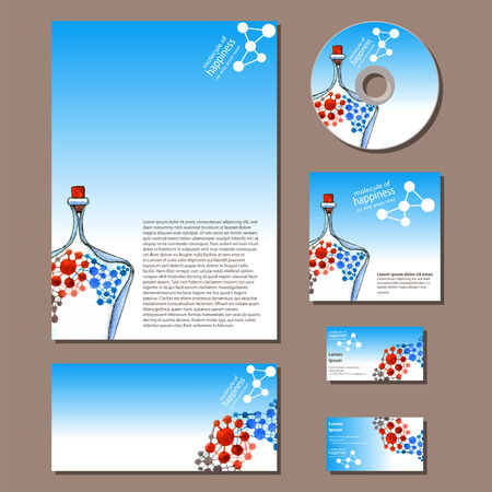 Vector brand book - molecule of happinessのイラスト素材