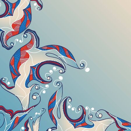 Asian ornament. Decorative vector background.のイラスト素材