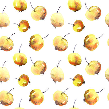 Watercolor illustration of berries- seamless pattern