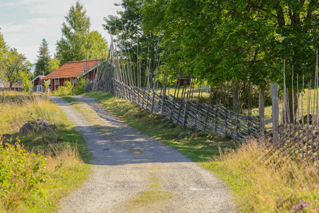 One of Scandinavia's oldest and largest shacks. Still you can find animals during the summer.の写真素材