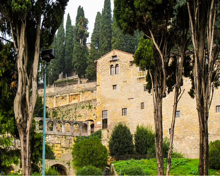 Castel San Pietro (St.Peter's Castle). Verona, Italy. November 2018のeditorial素材