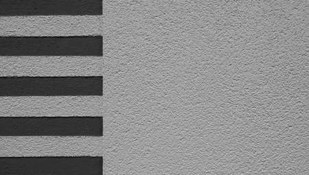 White and black striped texture background, stucco plaster wallの写真素材