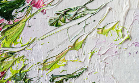 Colorful Oil Painting on canvas. Abstract art background. Fragment of Modern artwork. Brush Strokes...