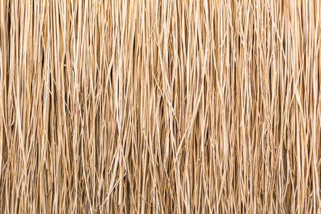 Close up of thatch roof or wall background. Tropical roofing on beach. High quality photoの写真素材