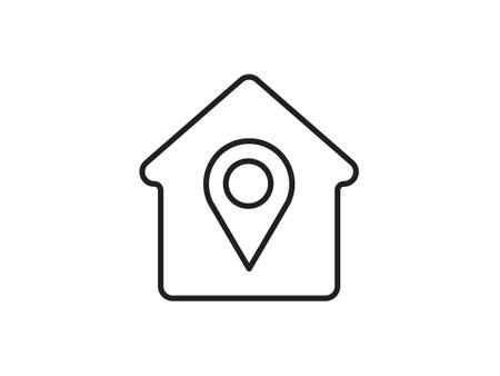 Within a flat-style depiction, a location marker distinguishes itself on an urban map, denoting a precise spot. Contemporary pin illustrate diverse locations, each serving as a unique indicator. These vector symbols remain isolated against a transparent backdrop, facilitating seamless integration into designsのイラスト素材