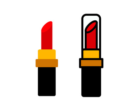 Beauty, Body Care and Cosmetics. Vector Linear Flat Icons and Design Elementsのイラスト素材