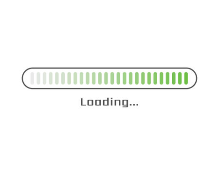 Collection Loading bar status icon. Vector illustration. Set of vector loaded icons. Download...