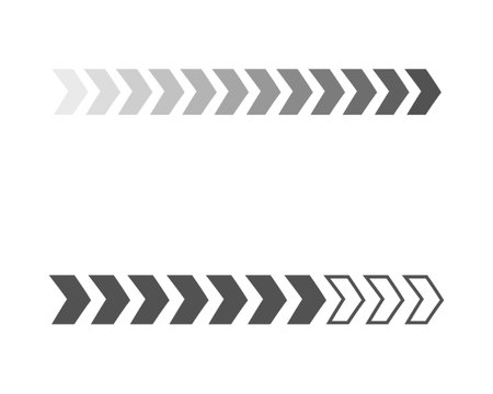 Collection Loading bar status icon. Vector illustration. Set of vector loaded icons. Download progress. Donload or Upload.のイラスト素材