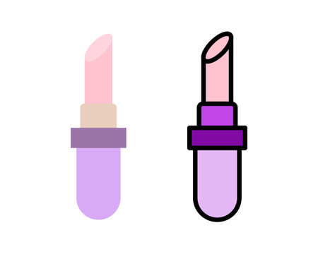 Beauty, Body Care and Cosmetics. Vector Linear Flat Icons and Design Elementsのイラスト素材