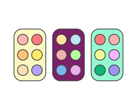 Beauty, Body Care and Cosmetics. Vector Linear Flat Icons and Design Elementsのイラスト素材