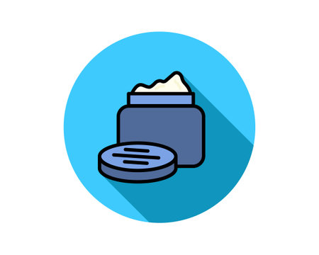 Beauty, Body Care and Cosmetics. Vector Linear Flat Icons and Design Elementsのイラスト素材