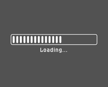 Loading bar status icon. Vector illustration. Vector loaded icons. Download progress. Donload or...