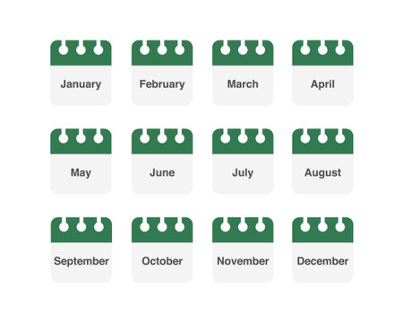 Vector set of icons. Daily, monthly, yearly calendar icon. Meeting, schedule, planning, holiday,...
