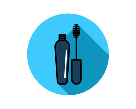 Beauty, Body Care and Cosmetics. Vector Linear Flat Icons and Design Elementsのイラスト素材