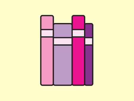 Linear style pictogram depicting a book, outlined for clarity, suitable as a study symbol. This simple illustration is crafted for web design, with an additional vector representing an open publication, ideal for mobile and UI applicationsのイラスト素材