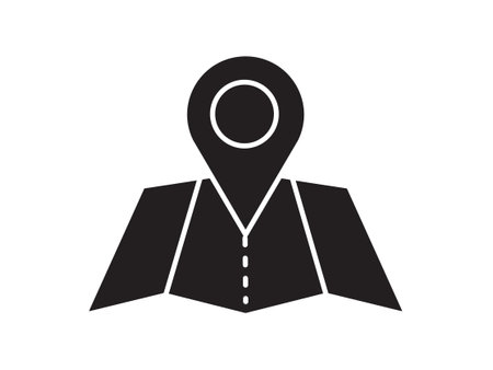Within a flat-style depiction, a location marker distinguishes itself on an urban map, denoting a precise spot. Contemporary pin illustrate diverse locations, each serving as a unique indicator. These vector symbols remain isolated against a transparent backdrop, facilitating seamless integration into designsのイラスト素材