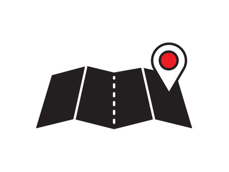 Within a flat-style depiction, a location marker distinguishes itself on an urban map, denoting a precise spot. Contemporary pin illustrate diverse locations, each serving as a unique indicator. These vector symbols remain isolated against a transparent backdrop, facilitating seamless integration into designsのイラスト素材