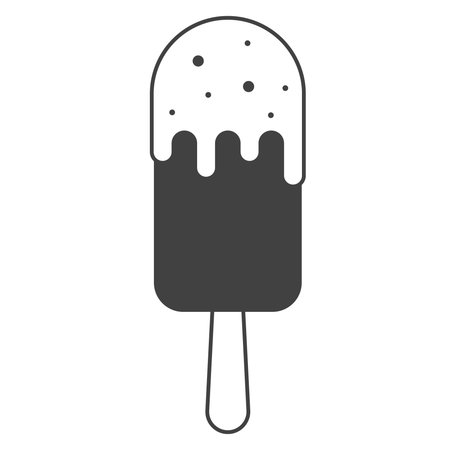 Ice cream isolated icon on a white background. Simple modern design. Flat style vector illustrationのイラスト素材