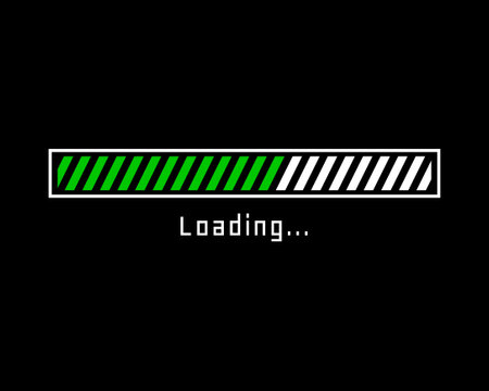 Loading bar status icon. Vector illustration. Vector loaded icons. Download progress. Donload or...