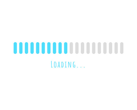 Loading bar status icon. Vector illustration. Vector loaded icons. Download progress. Donload or...