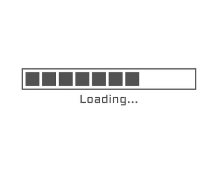 Collection Loading bar status icon. Vector illustration. Set of vector loaded icons. Download...