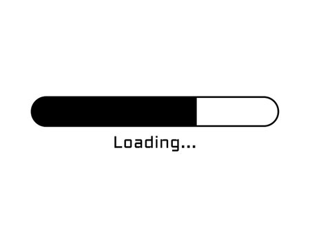 Collection Loading bar status icon. Vector illustration. Set of vector loaded icons. Download...