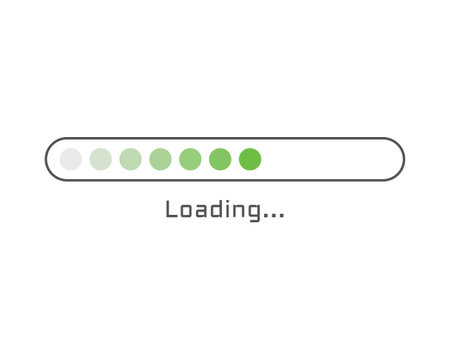 Collection Loading bar status icon. Vector illustration. Set of vector loaded icons. Download...