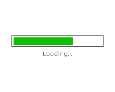 Collection Loading bar status icon. Vector illustration. Set of vector loaded icons. Download...