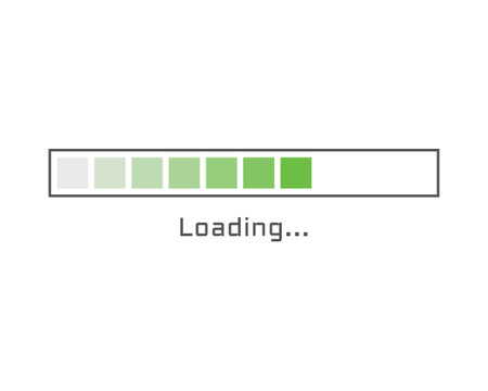 Collection Loading bar status icon. Vector illustration. Set of vector loaded icons. Download...
