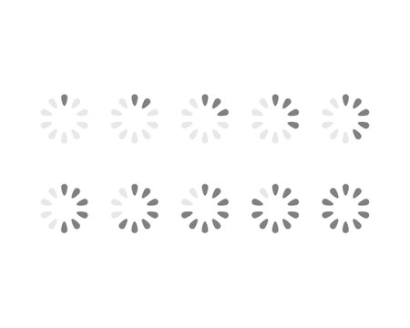 Collection Loading bar status icon. Vector illustration. Set of vector loaded icons. Download...