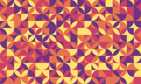 Geometric mosaic pattern with creative shapes and minimal style. Perfect for modern posters,...