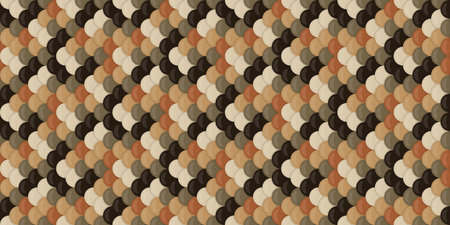 Repetitive geometry of geometric repetition. Chinese scrapbook antique curve. Chic fish and seamless...