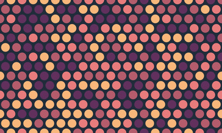 Seamless spotted pattern with abstract circles, perfect for textile prints, wallpaper, or creative...