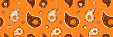 Romantic artwork in heritage detailed. Seamless costume as rectangle shirt. Ethereal clothes a paisley retro. Card endless by droplet repeat.のイラスト素材