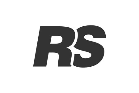 RS Techno Editable Font Logo For Corporate Branding. Bold, Futuristic Design With Unique Typographic Ideas. Minimal Custom Type And Dynamic Letter Variations For Promotion, Printing, And Book Titlesのイラスト素材