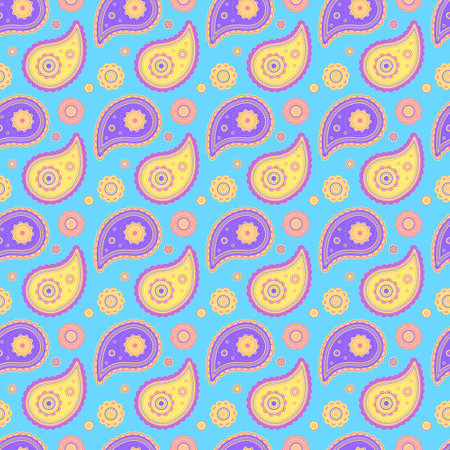 Doodle fabric a contrast outline. Background paisley on buta festive. Luxury idea as decoration stroke. Repeat petal at persian repeating.のイラスト素材