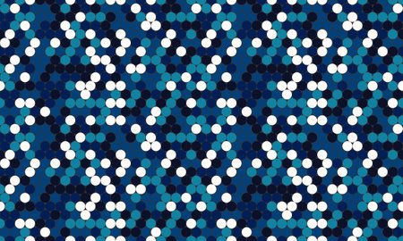 Round spotted pattern with geometric repetition. Ideal for fabric prints, poster backgrounds, and...