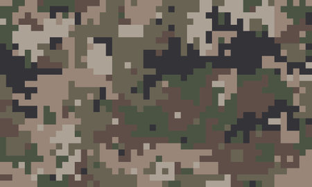 Change foliage repeat vintage. Ground endless painted cover. Pixel colors soldier army. Design war spotted shield.のイラスト素材