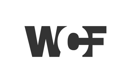 WCF bold and unique editable font logo for tech startups, consulting, corporate branding. Perfect for headlines, visual identity, cyberspace, leadership, unity, innovative ideas, and powerful simplicity.のイラスト素材