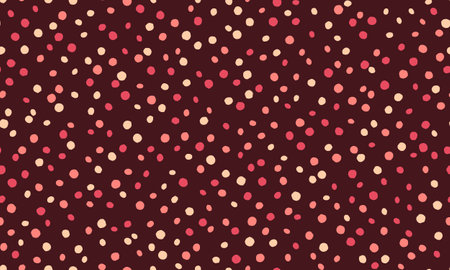 Seamless spotted pattern with abstract circles, perfect for textile prints, wallpaper, or creative geometric posters. Trendy polka dot design for modern backgrounds.のイラスト素材