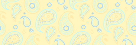 Floral decoration and color flowery. Curly geometry henna curve. Ornamental paisley by minimal card. National surface and exotic striped.のイラスト素材