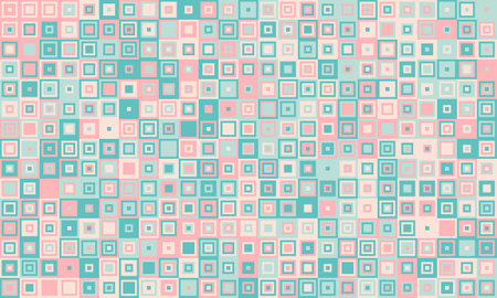 Geometric grid pattern with textured cubes and bright colors. Great for trendy, minimal designs, fabric prints, or background decor.のイラスト素材